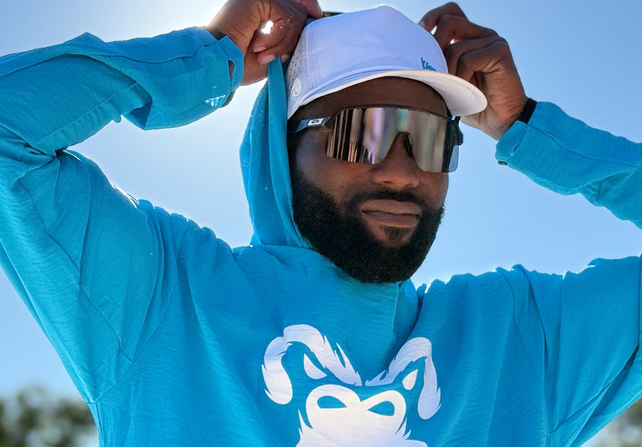 Air-Flow Long Sleeve Pullover: Gorilla Glacier Blue