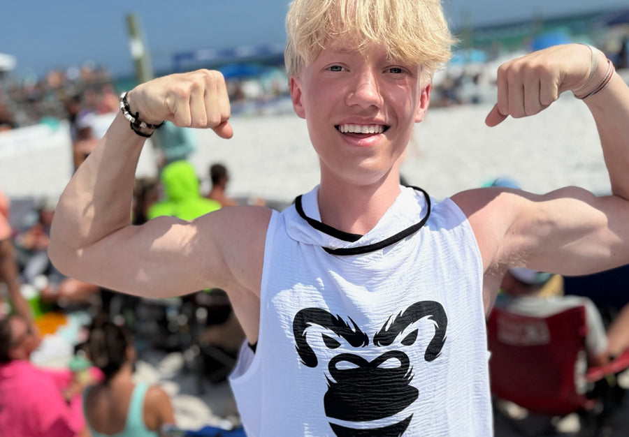 Air-Flow Sleeveless Pullover: Primal White