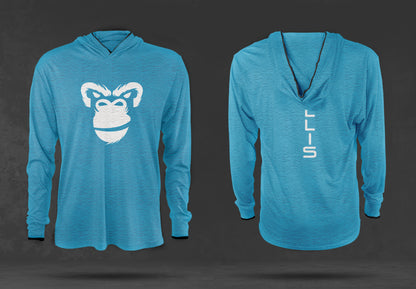 Air-Flow Long Sleeve Pullover: Gorilla Glacier Blue
