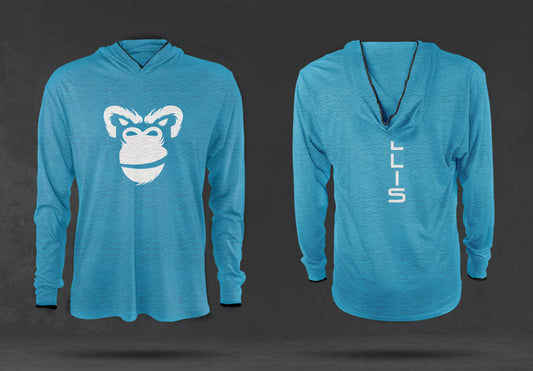 Air-Flow Long Sleeve Pullover: Gorilla Glacier Blue