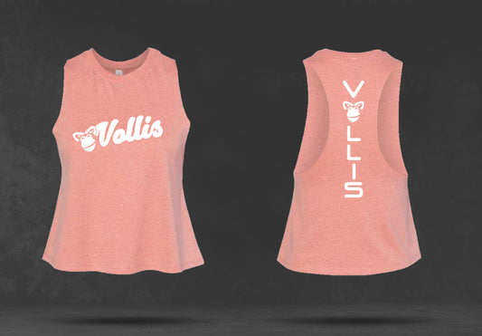 Vollis Script Crop Top - Heather Sunset